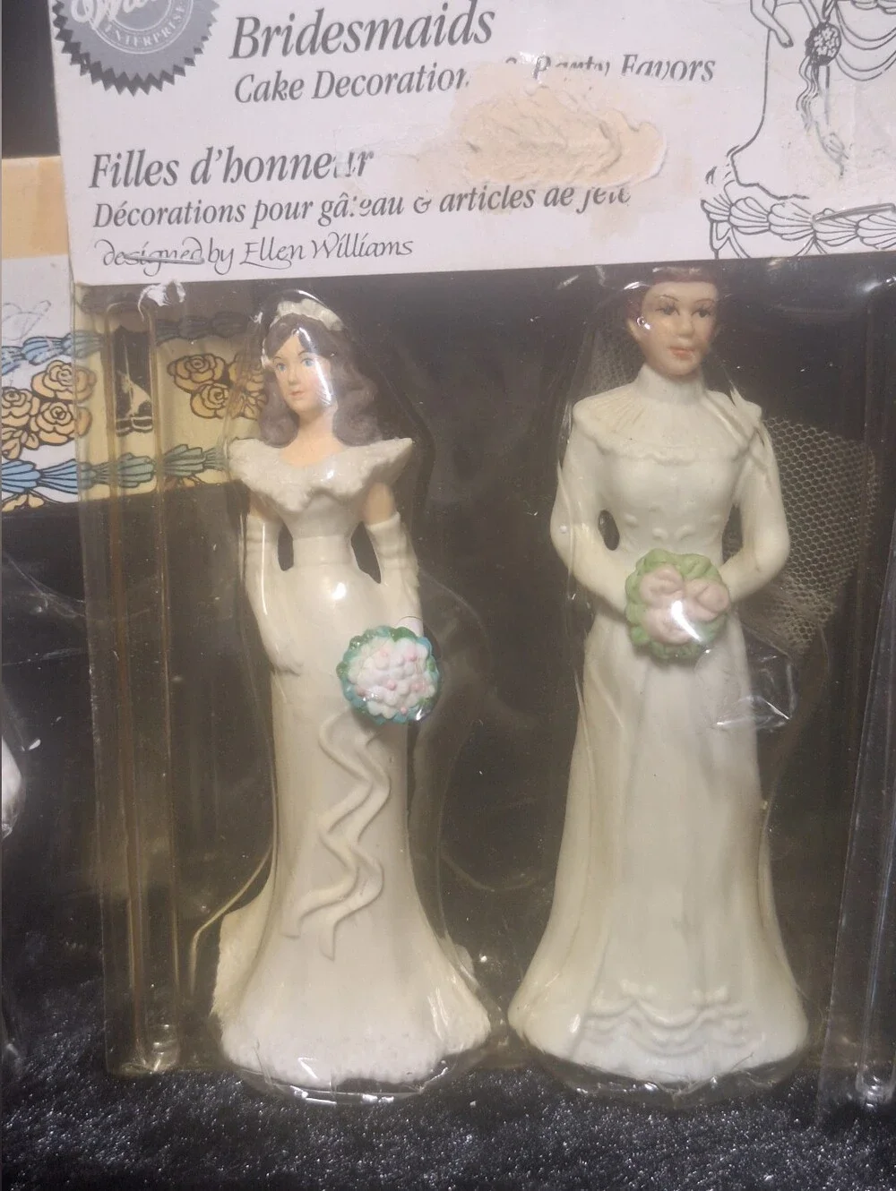 Bundle: Wilton Bridesmaids & Groomsmen Cake Toppers - Bridal Figurines